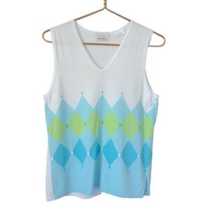 EP Pro Woman’s Gold Argyle Print Tank, Size‎ Large